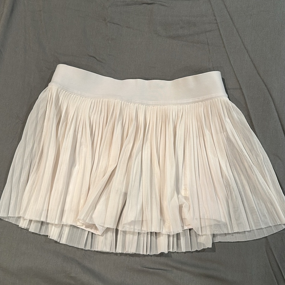lululemon athletica Pleated Mini Skirt in Off-White